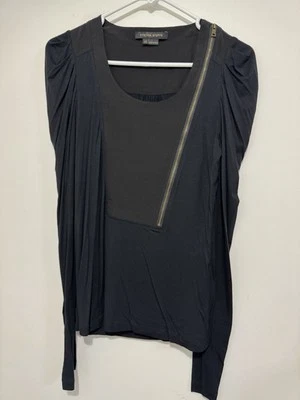 Top Cynthia Steffe negro elástico con cremallera talla XS Foto 1 de 4