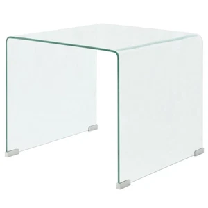 Coffee Table Clear Tempered safety glass Small Modern vidaXL - Picture 1 of 3