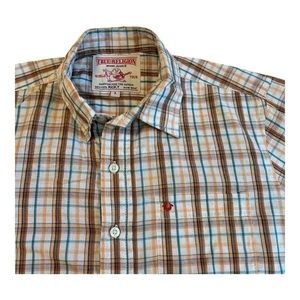 True Religion World Tour Plaid Shirt Men's L Section Ricky Row Seat Button Up - Picture 1 of 9