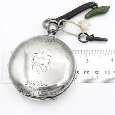 Home Watch Co Waltham Key Wind Hunter Pocket Watch Coin Silver 437626 For Parts - Image 1 of 4