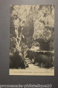 Carte ancienne Route de la Grande Chartreuse entrée du Désert et le Guiers mort - Picture 1 of 1
