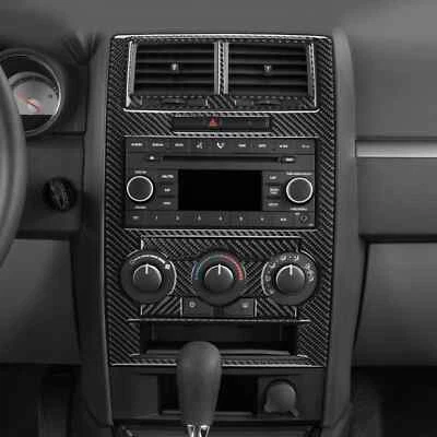 Juego de panel de salida de ventilación de aire de cambio de fibra de carbono para Dodge Charger Magnum 2008-2010 Foto 1 de 4