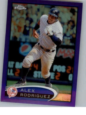 2012 Topps Chrome Purple Refractors #49 Alex Rodriguez (ref 142023) - Image 1 of 2