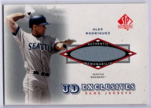 2001 SP Authentic Baseball UD Exclusives Alex Rodriguez JERSEY MARINERS - Picture 1 of 1