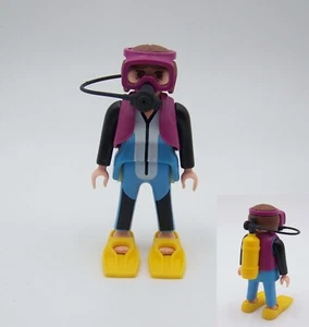 PLAYMOBIL (Z339) MER - Plongeur Femme Palmes Bouteilles Masque Détendeur  - Imagen 1 de 1