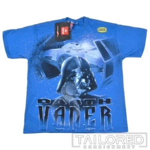 NWT NOS - STAR WARS Vintage GLOW Darth Vader Movie T-Shirt Film - BOYS XL 18-20 - Picture 1 of 6