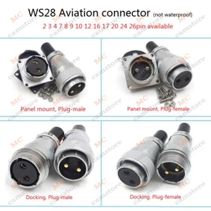 WEIPU WS28 2PIN-26 PIN AVIATION CONNECTOR, HIGH VOLTAGE BULKHEAD PLUG SOCKET - Picture 1 of 11