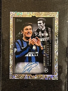 STICKER TOPPS UEFA 2023/2024 GOAT SIGNATURE JAVIER ZANETTI INTER # 731 MINT - Imagen 1 de 2