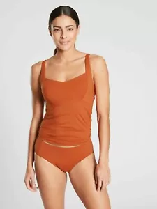 Sujetador entrelazado Athleta 34 D/DD copa Tankini TOP, 34 D/DD Palomino óxido nuevo con etiquetas natación - Imagen 1 de 3