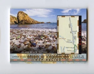 2019 UPPER DECK GOODWIN WORLD TRAVELER MAP #WT-201 GLASS BEACH CALIFORNIA *69689 - Picture 1 of 1