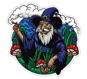Weed Cannabis Marijuana Joint Stoner Wizard Sticker A35 - Picture 1 of 1