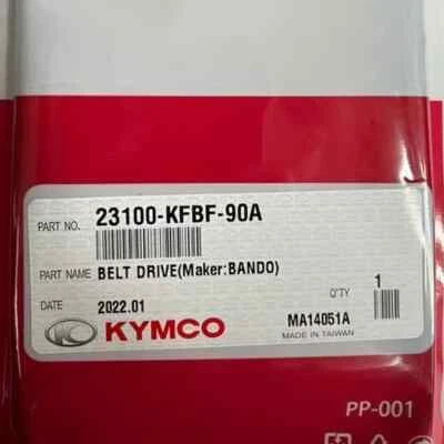NUEVO KYMCO 23100-KFBF-90A Cinturón G3/G4/GP/VP/V1/V2 Transmisión Drive V Foto 1 de 3
