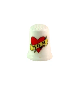 Mom Tattoo Mothers Day Handmade Collectible Thimbles - Picture 1 of 2