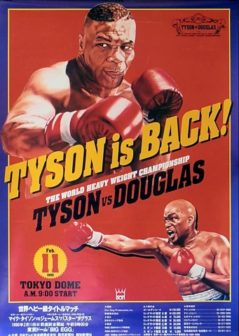 MIKE TYSON vs BUSTER DOUGLAS 8X10 PHOTO BOXING POSTER PICTURE TOKYO Cover