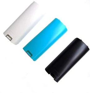 Replacement Battery Cover For Nintendo Wii Remote X 3 Black Blue And 6Z - Picture 1 of 3