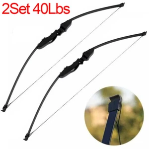 1/2 Set 40lbs Archery Recurve Takedown Bow For Hunting Target Longbow Right Hand - Picture 1 of 14