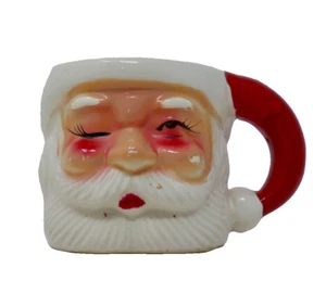 Keramik Winking Santa Claus Weihnachtstasse Becher - Bild 1 von 8