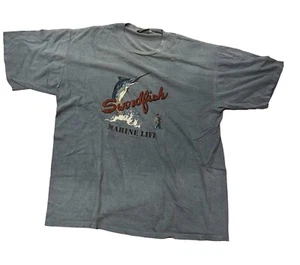 Calvin Klein Swordfish Marine Life T-Shirt Mens Medium Short Sleeve Graphic XL - Picture 1 of 9