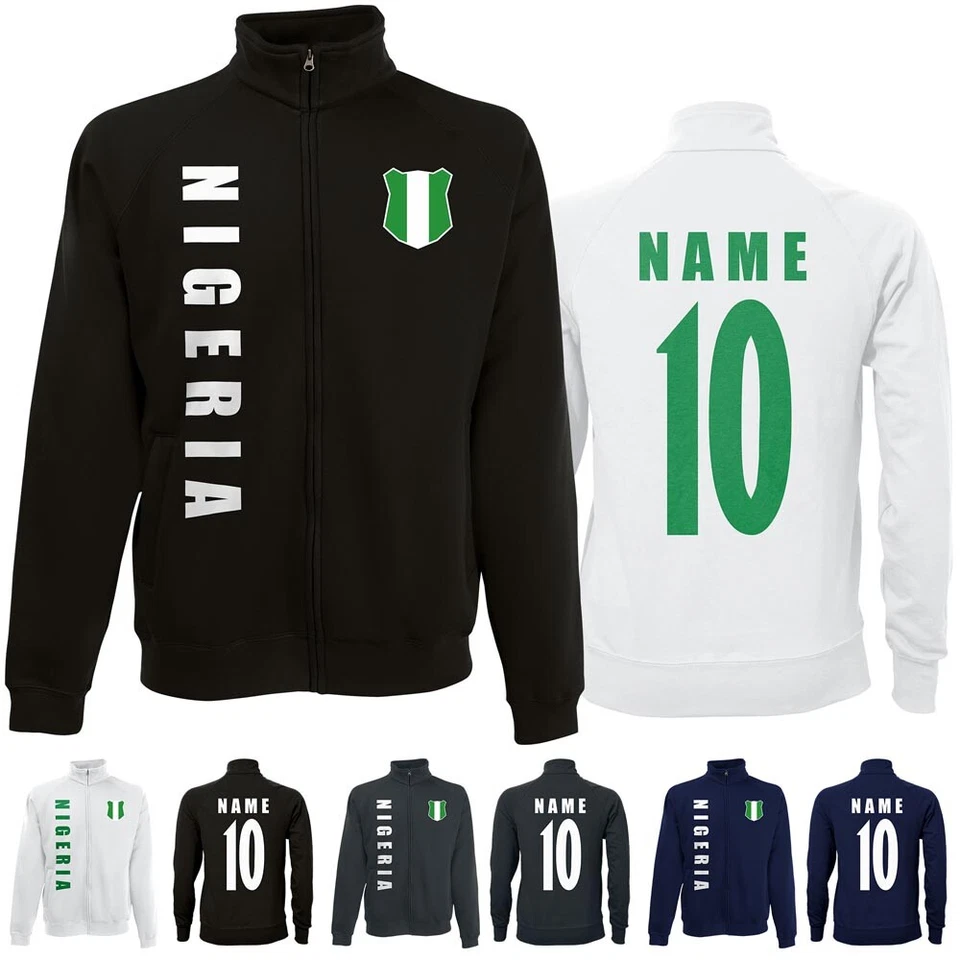 AKYTEX Nigeria WM 2022 Sweat Jacke Trikot Name Nummer