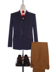 Bootsblazer | marineblau und weiß gestreifter Blazer - Bild 1 von 6
