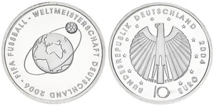 Germany 10 Euro 2004 G Football (In Coin Capsule) PP 90252 - Picture 1 of 1