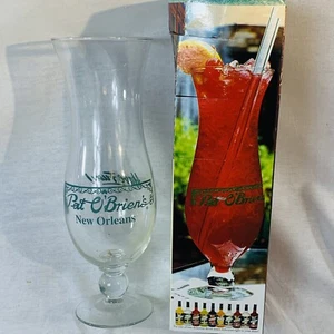 Vintage Pat Obriens Have Fun Hurricane Glass New Orleans Souvenir With Box - Picture 1 of 12