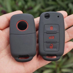 3 Button Silicone Key Cover For VW Golf Polo Passat Tiguan Jetta Bora Remote Fob - Picture 1 of 12