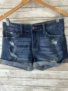 Pantalones Cortos de Jean Kancan para Mujer 29 Puños Tiro Medio Azul Envejecido Denim 29 x 3 j382 - Imagen 1 de 4