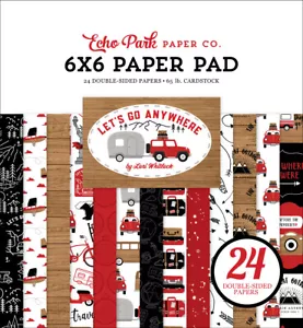 Echo Park Paper LET'S GO ANYWHERE Travel Theme 6x6 Scrapbook Paper Cardstock Pad - Picture 1 of 1