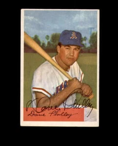 Dave Philley Autograph 1954 Bowman Philadelphia Athletics Signed - Picture 1 of 2