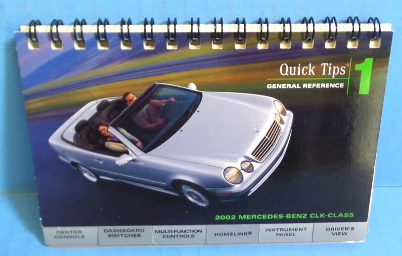Mercedes Benz Clase CLK 2002 cupé/cabriolet manual del propietario guía de puntas rápidas Foto 1 de 1