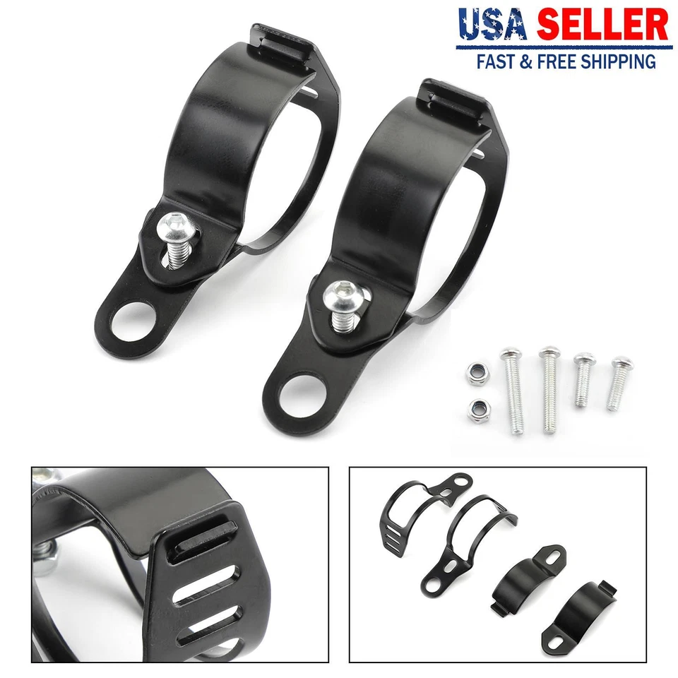 Indicador de soporte de luz de señal de giro para horquilla delantera 41-51 mm soporte de motocicleta UE Foto 1 de 4