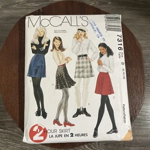 7316 McCalls SEWING Pattern Misses Seamed Flared Skirt CUT Size 8-10-12 B - Picture 1 of 6
