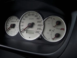 For Honda Civic VII Type-R 01-06 Dash Instrument Chrome Rings Polished Aluminium - Bild 1 von 9
