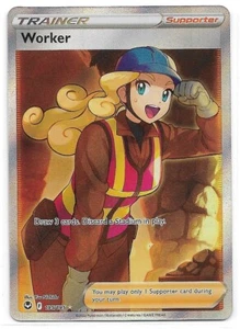 Pokémon Espada y Escudo 2022 Tempestad de Plata #195/195 Ultra Raro Trabajador - Imagen 1 de 1