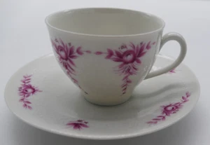 Scherzer Bavaria Germany Kaffeetasse mit Untertasse Pinkes Blumenmuster - Bild 1 von 4