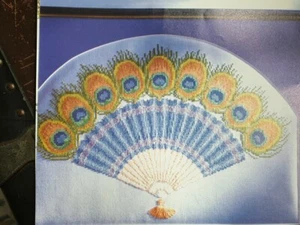 Cross Stitch Chart (From Magazine) - Peacock Feather Fan - Misc - Picture 1 of 3