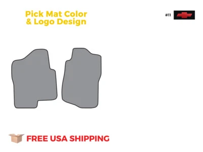 FITS 2007-2014 Chevrolet Silverado 3500 HD Reg Cab Floor Mat 2pc Cutpile - Image 1 of 4