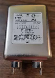 1 Piece Corcom EMI FILTER 10VK7 10A 120/250V ~ 50-60Hz - Picture 1 of 5