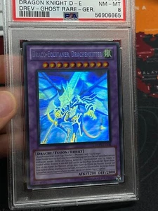 Dragon Knight Draco-Equiste DREV Ghost Rare German PSA 8 YUGIOH CARD TCG - Bild 1 von 4