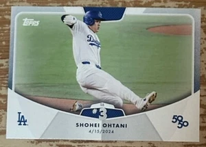 2024 Topps Shohei Ohtani 50/50 Base Robada #3 Tarjeta!! - Imagen 1 de 2