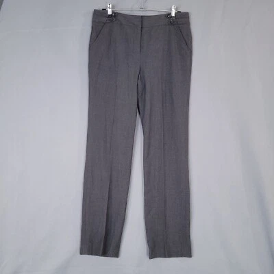 Pantalones de vestir Larry Levine elásticos para mujer tiro alto rectos negros talla 8 Foto 1 de 4