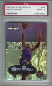 VINCE CARTER 1999-00 FLEER MYSTIQUE PSA 9 MINT TORONTO RAPTORS UNC TAR HEELS SSP - Picture 1 of 2