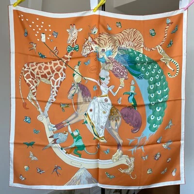 100% Pure Mulberry Silk Multicolour Hand Rolled Large Silk Scarf-35"