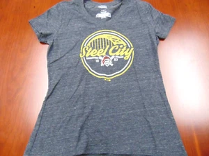 MAJESTIC WOMEN'S MLB PITTSBURGH PIRATES STEEL CITY FAN FASHION T-SHIRT SIZE M - Picture 1 of 4