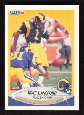 1990 Fleer #41 Mike Lansford Los Angeles Rams - Image 1 of 2