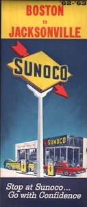 1962 Sunoco Road Map: Boston to Jacksonville NOS - Bild 1 von 1