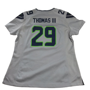 Nike NFL Seattle Seahawks Jersey Football.  Gray Women's Large #29 THOMAS III