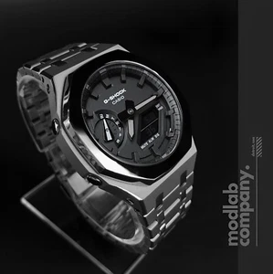 Neu 2025 Silber Custom Casio G-Shock GA2100 Mod Uhr Casioak Geschenk für Mann - Bild 1 von 10