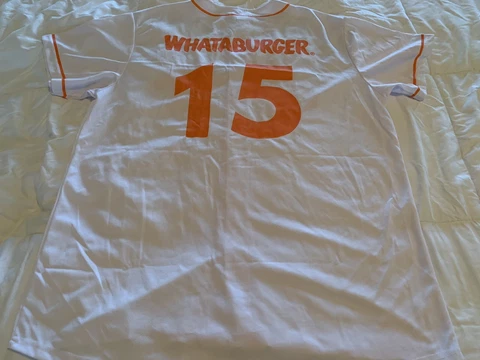 Corpus Christi Hooks AA MILB Whataburger #15  Baseball Jersey Size L Free Ship! Cover
